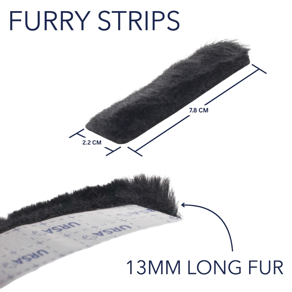 Ursa Straps - FURRY STRIPS, 9x - Black - 6