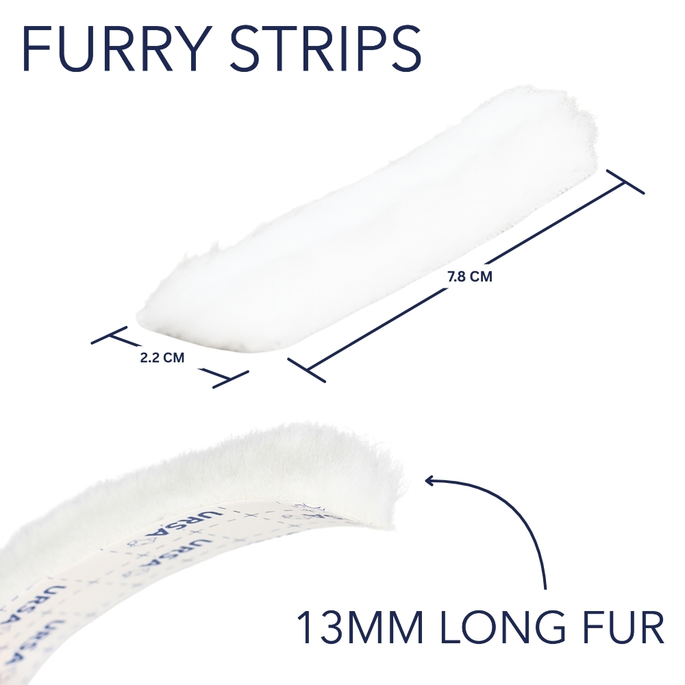 Ursa Straps - FURRY STRIPS, 9x - Vit - 7