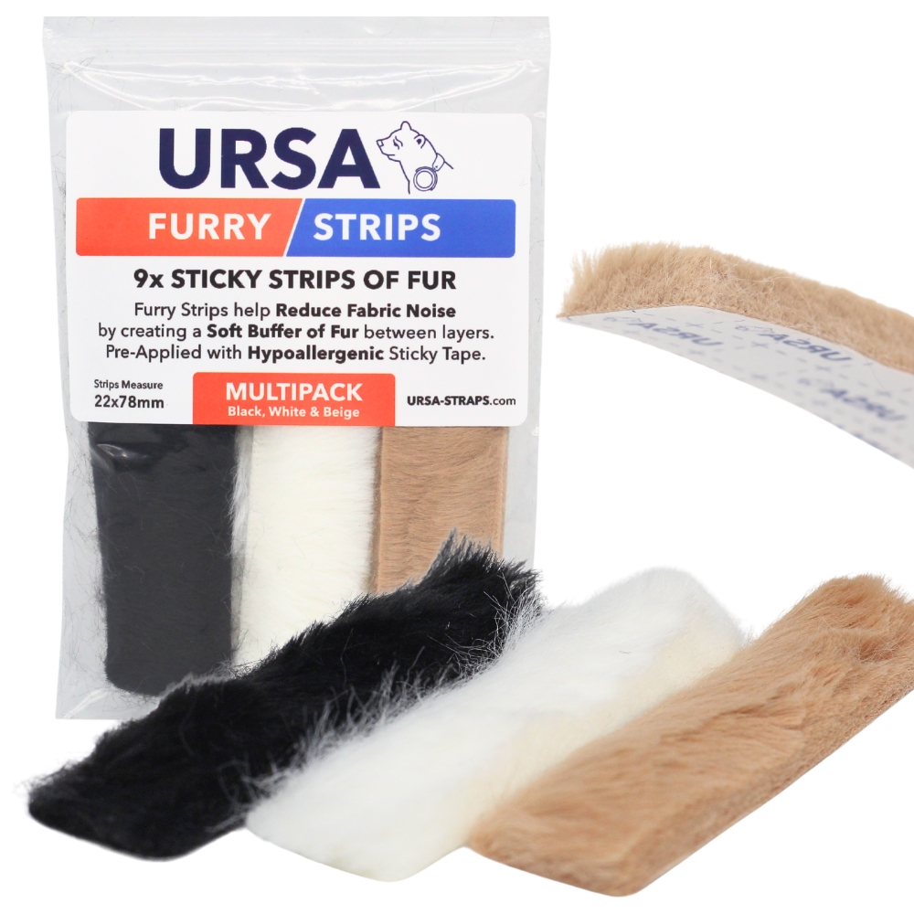 Ursa Straps - FURRY STRIPS- MultiPack (3x: Black, Beige & White)
