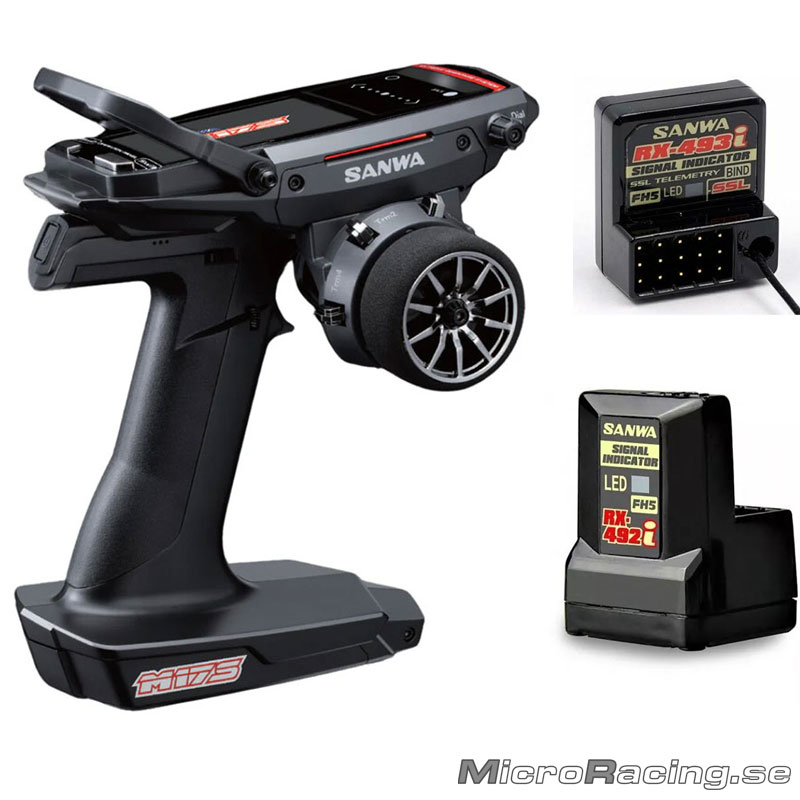 SANWA - Transmitter M17S + Receiver RX-493i incl. Battery + Extra RX-492i