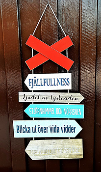 Ledkryss skylt