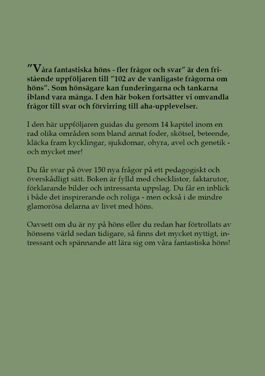 E-bok  "Våra fantastiska höns - fler frågor och svar"