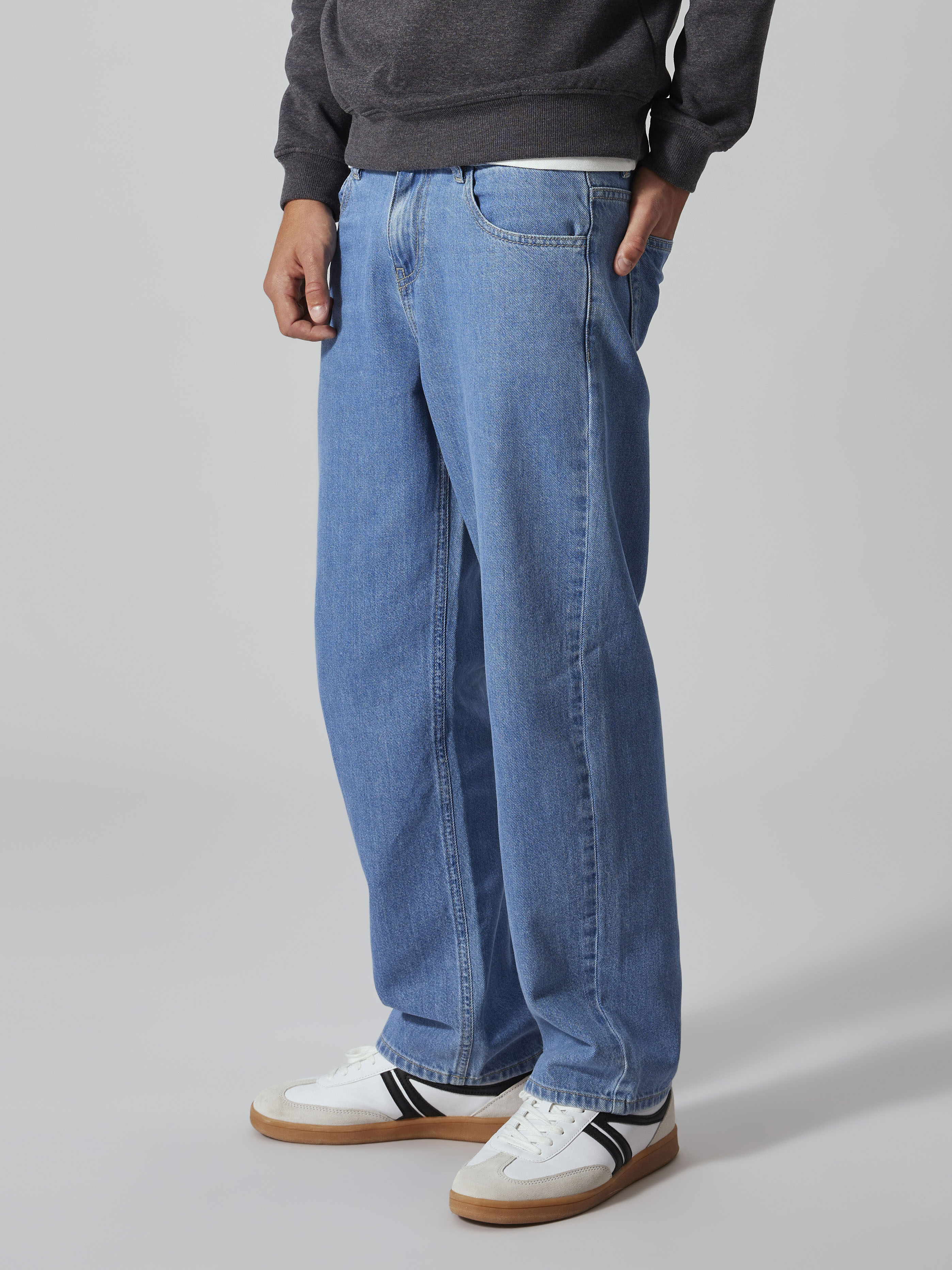 NLMBEX DNM R STRAIGHT PANT NOOS Medium Blue Denim - 4