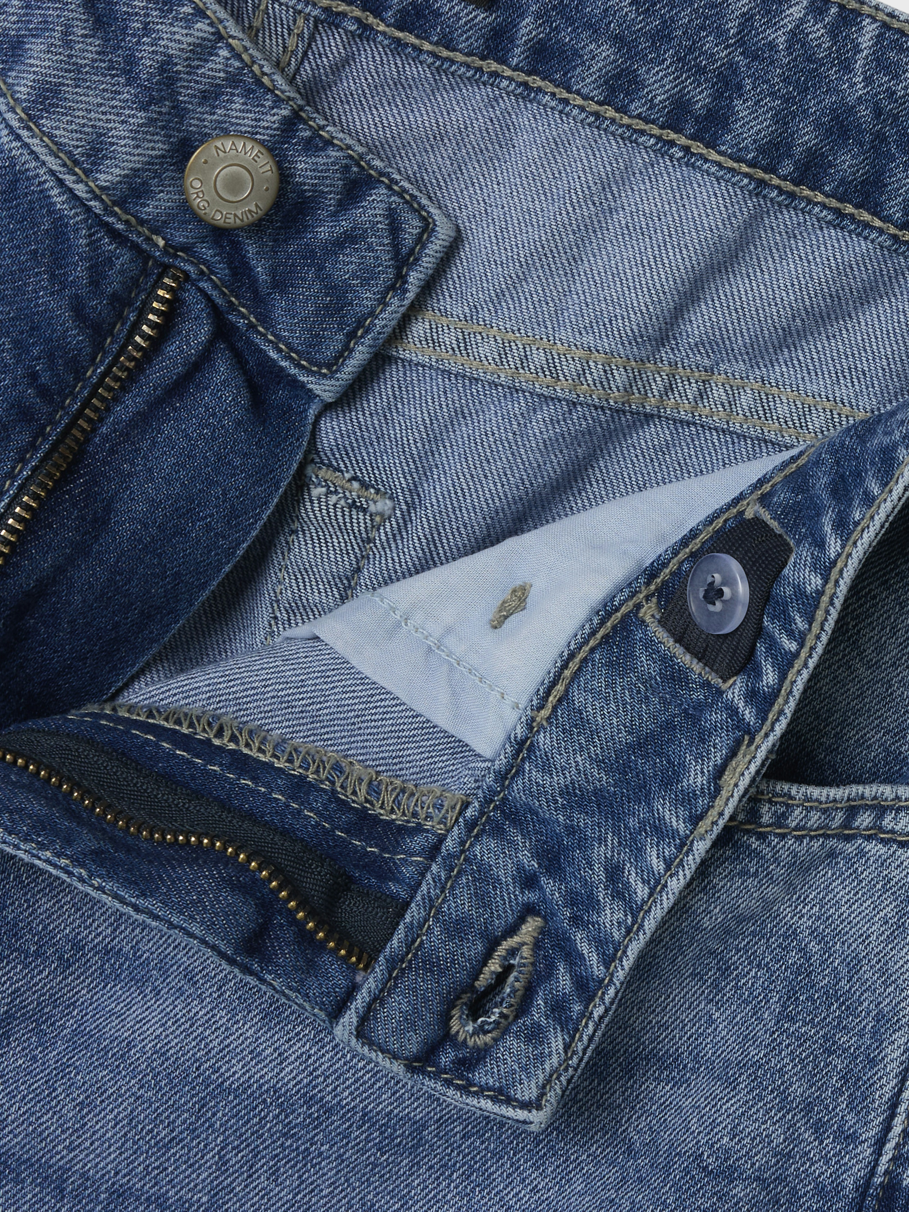 NLMBEX DNM R STRAIGHT PANT NOOS Medium Blue Denim - 3
