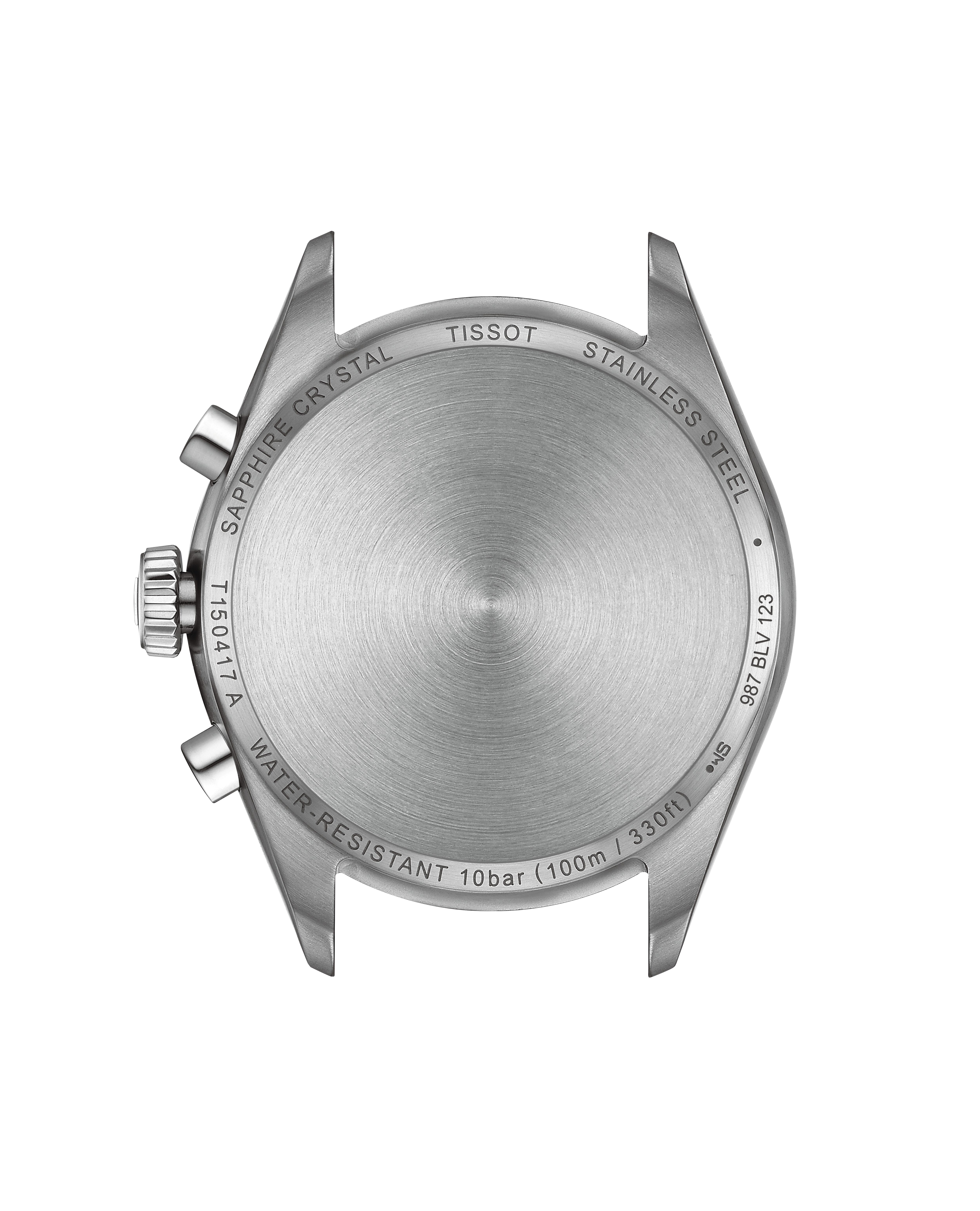 T150.417.11.011.00  Tissot PR 100 Chronograph vit och blå 40 baksida