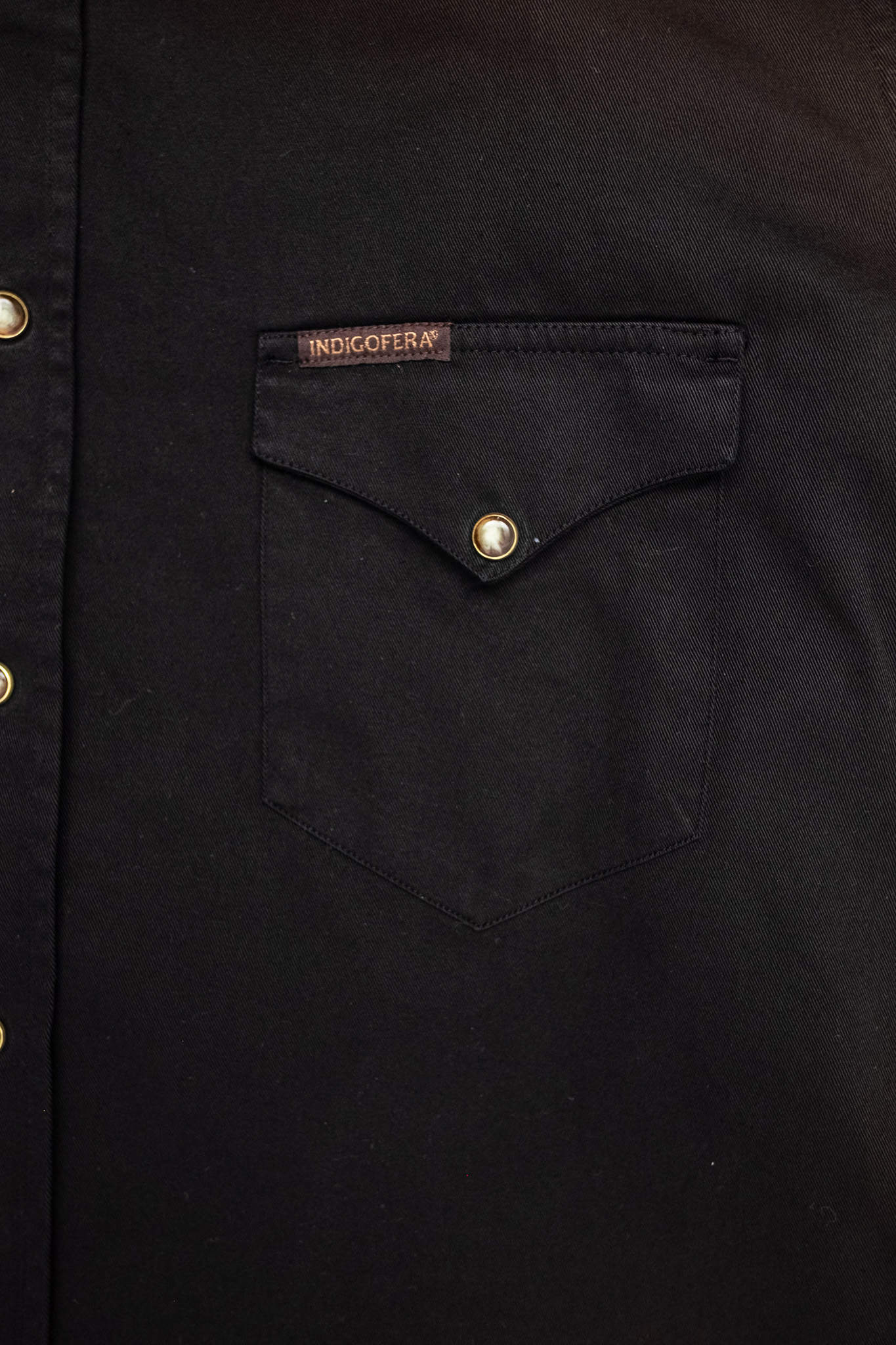 Indigofera - Sideras Cotton Twill Shirt Black - 2
