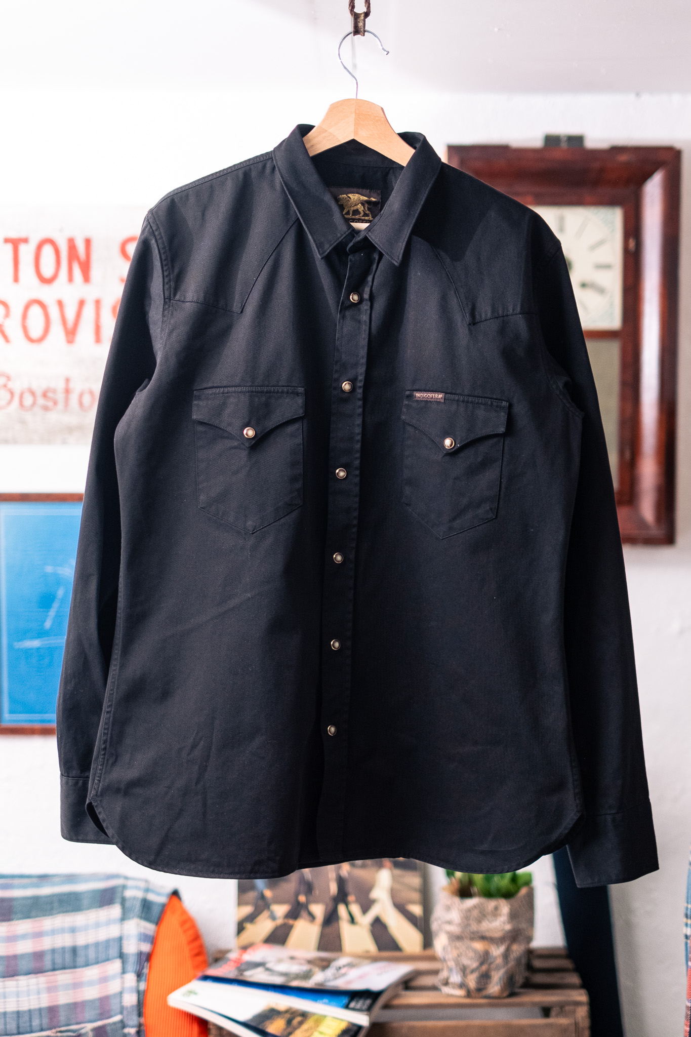 Indigofera - Sideras Cotton Twill Shirt Black