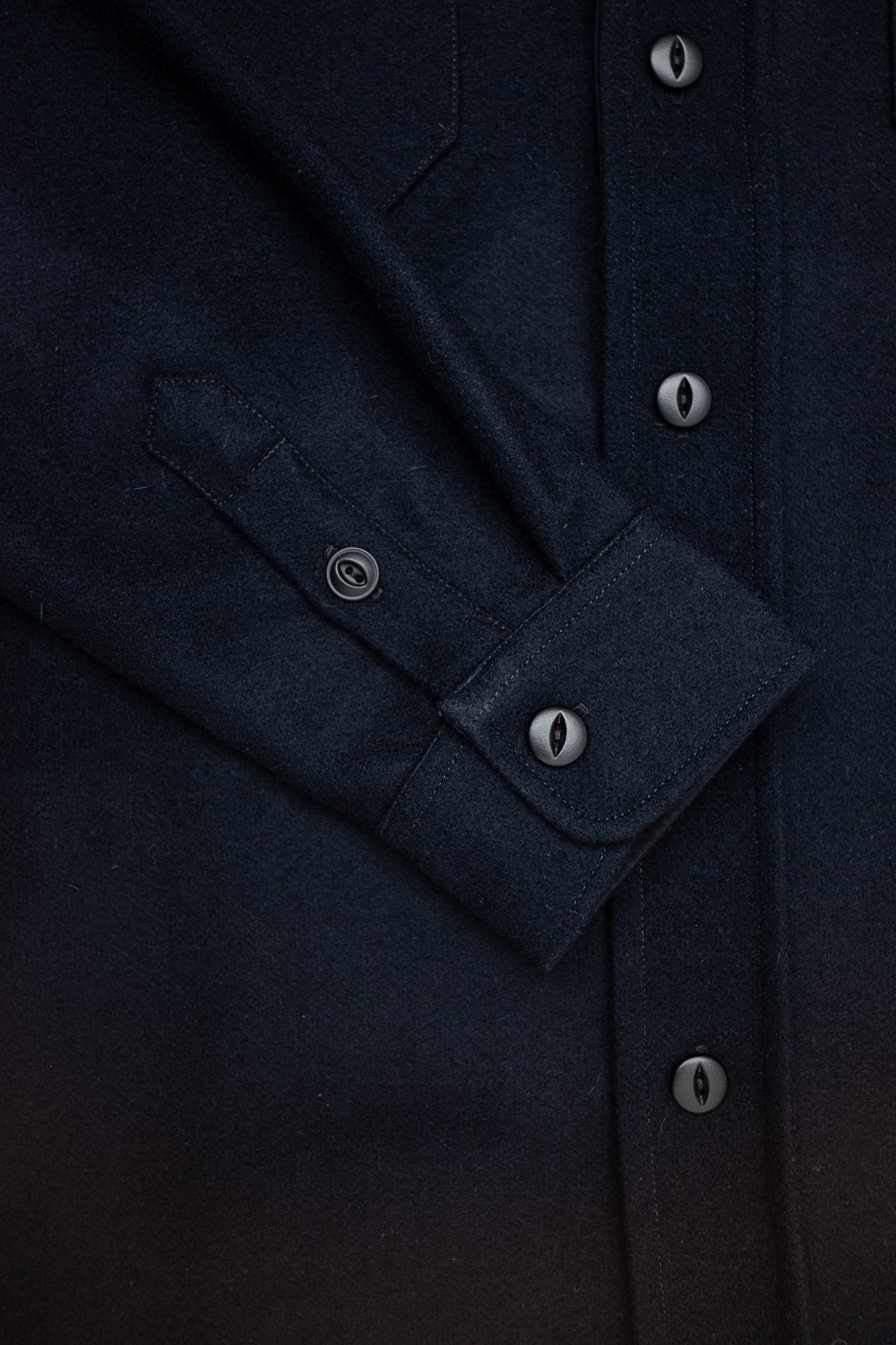 Indigofera - Iconic Shirt 10oz Melton Wool Dark Navy - 7