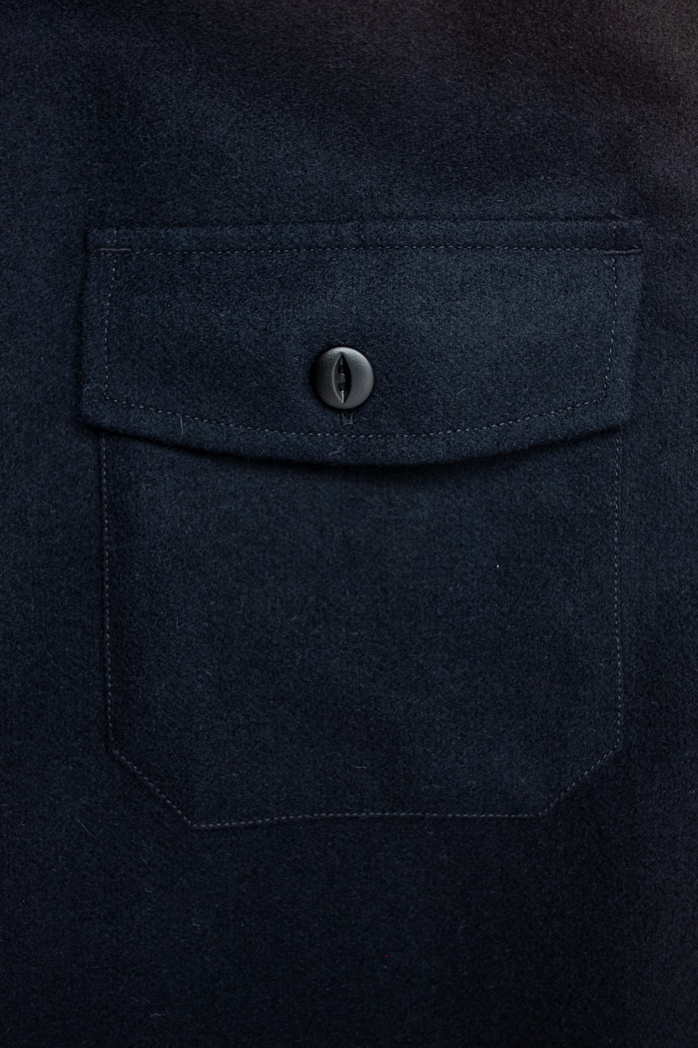 Indigofera - Iconic Shirt 10oz Melton Wool Dark Navy - 5