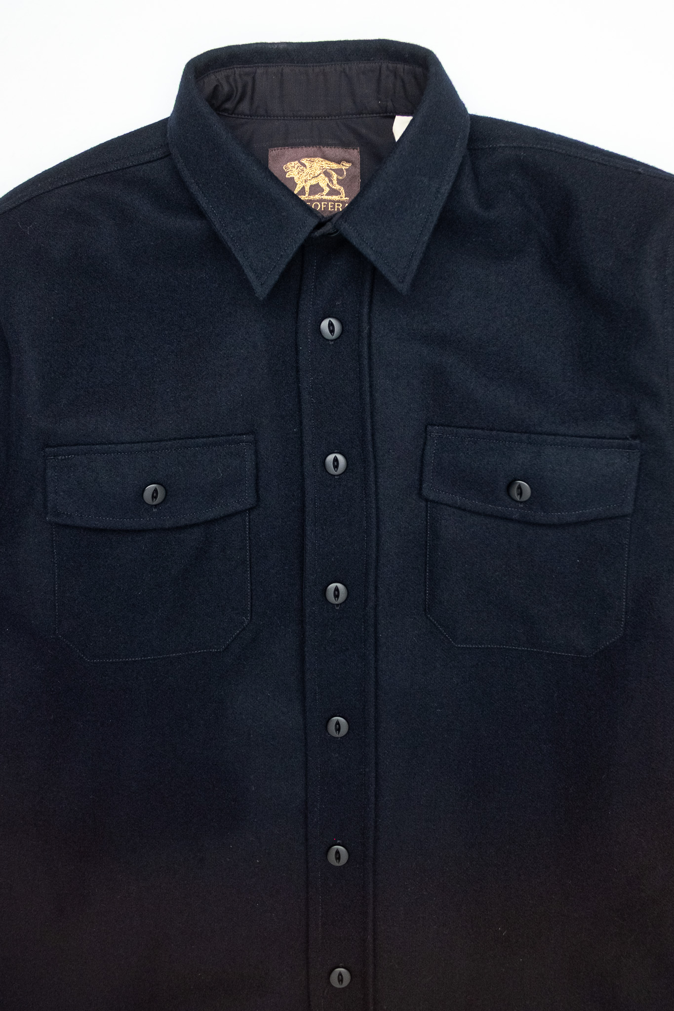 Indigofera - Iconic Shirt 10oz Melton Wool Dark Navy - 3