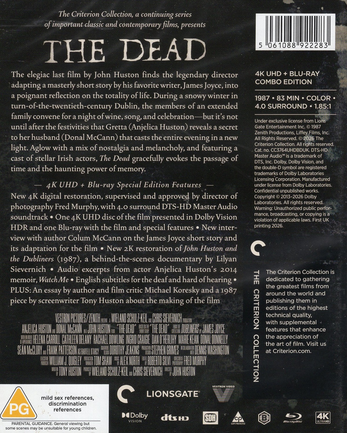 The Dead (Criterion Collection) (ej svensk text) (4K Ultra HD + Blu-ray) - 2