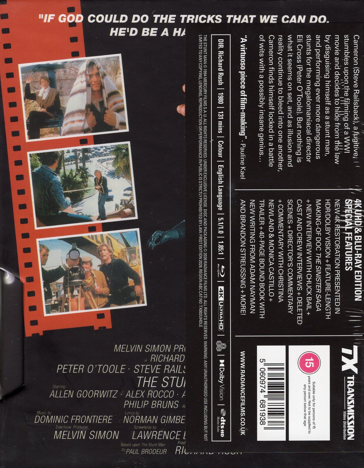 The Stunt Man (Limited Edition) (ej svensk text) (4K Ultra HD + Blu-ray) - 2