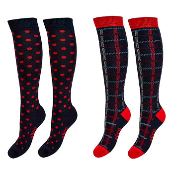 Ridstrumpor Elico Venice Navy/Röd 2-pack 