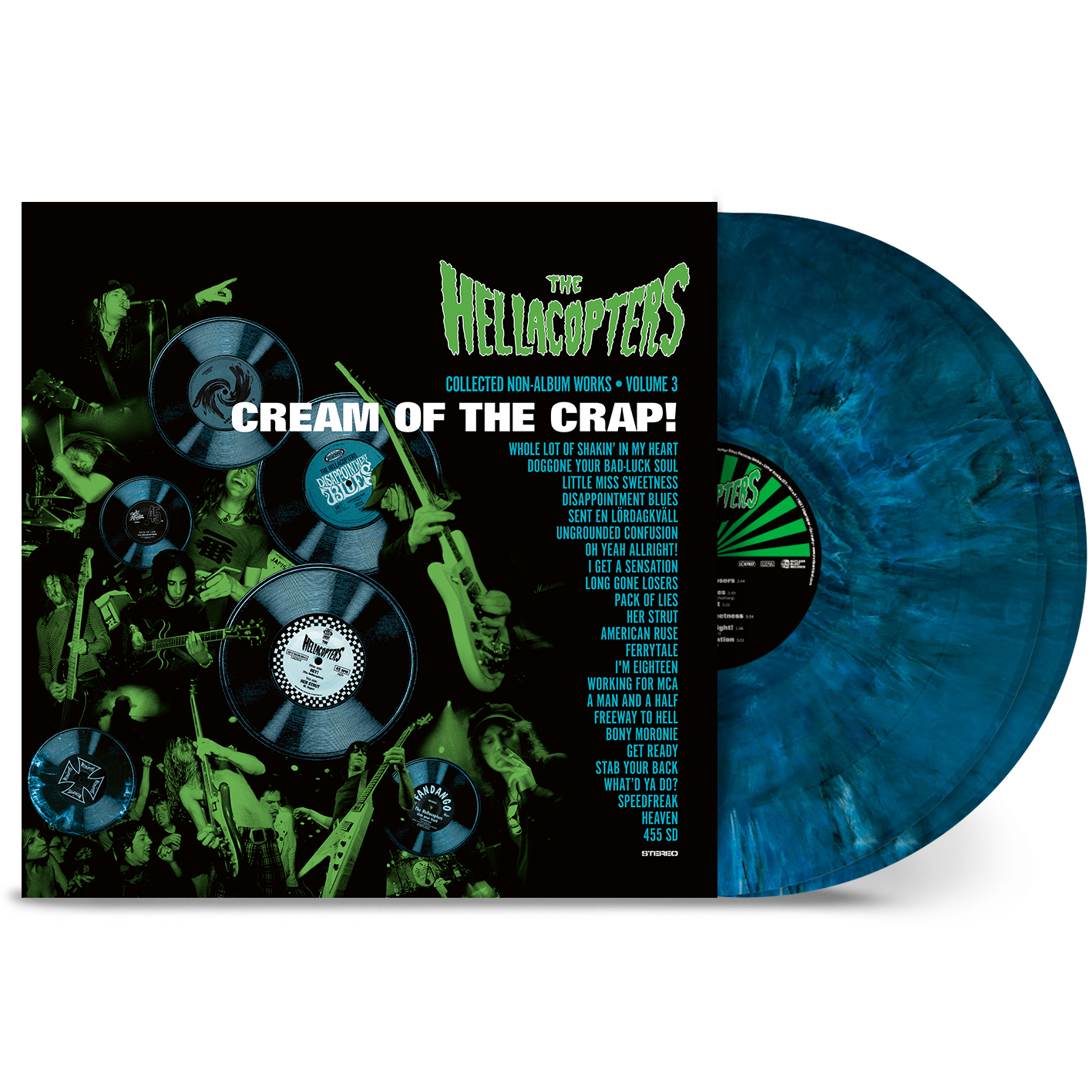 THE HELLACOPTERS - CREAM OF THE CRAP! VOL. 3 (BLUE MARBLE VINYL 2LP) - 3
