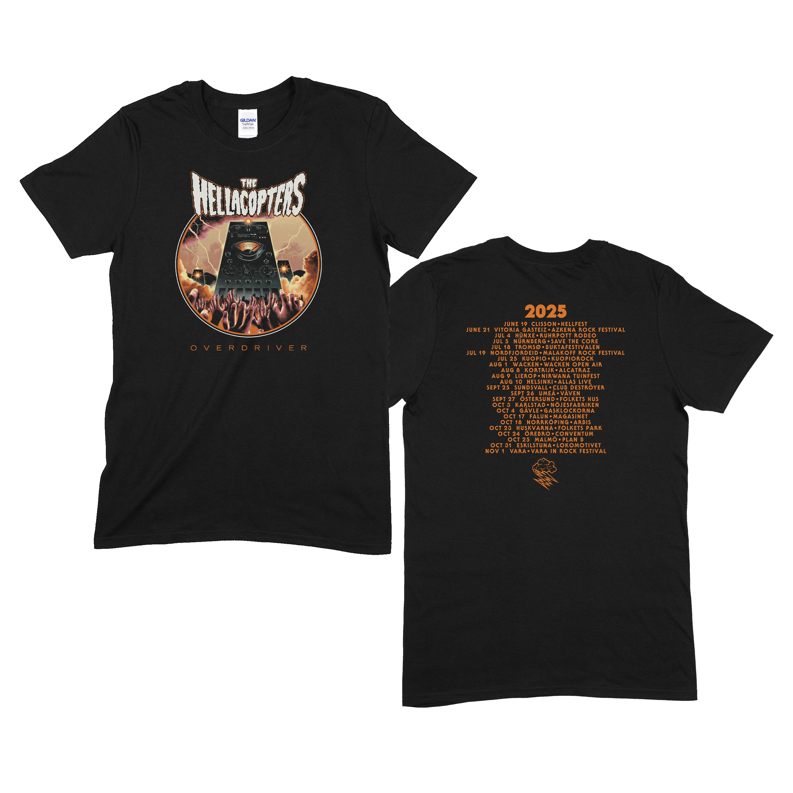 HUGO Danda flame t-shirt in black