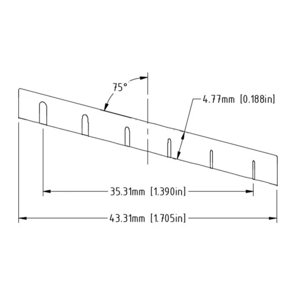 PT-6649-00 Black TUSQ XL Multi-Scale Nut Slotted - 3
