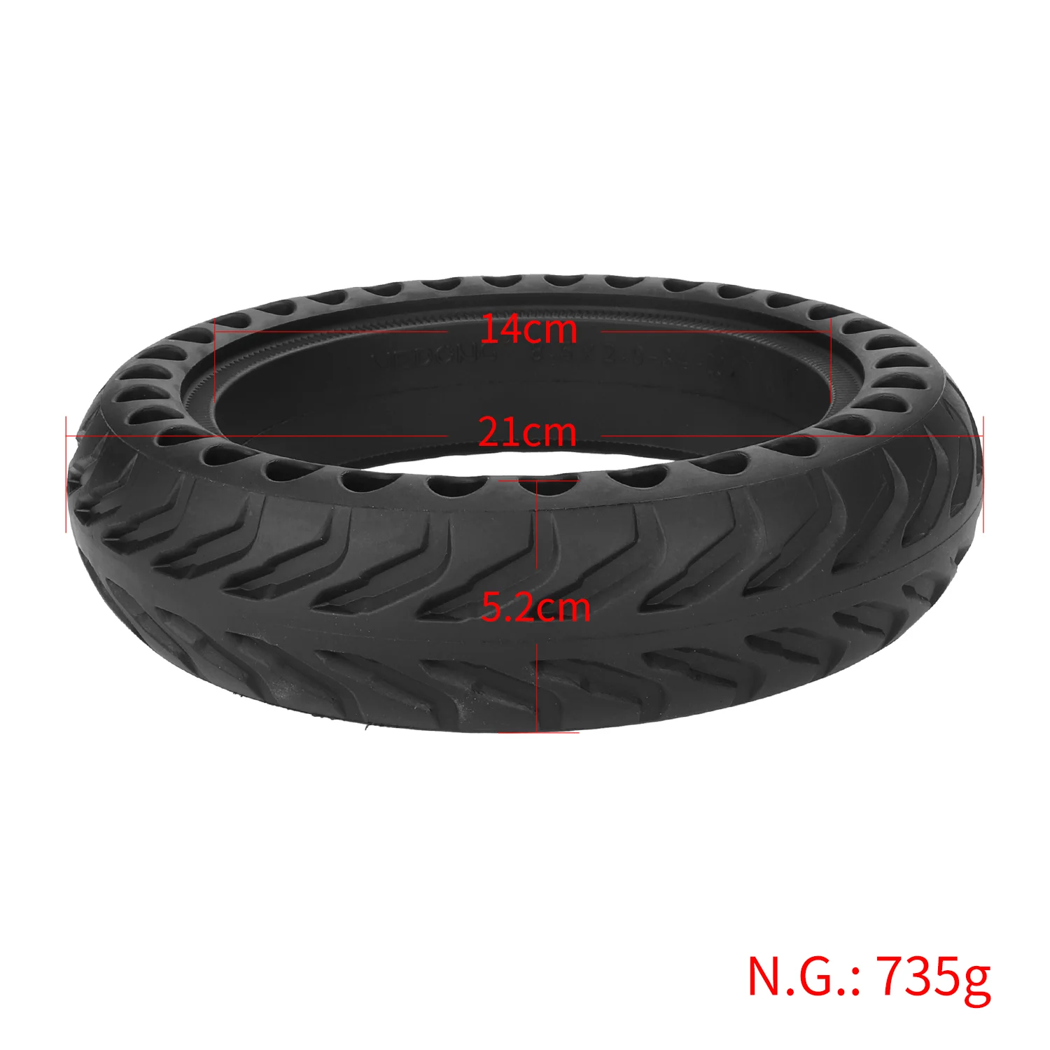8.5×2-6.1  Punkteringsfritt däck Xiaomi – genomgående hål - 3