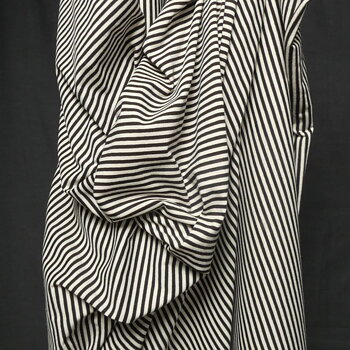 Single jersey randig offwhite svart 