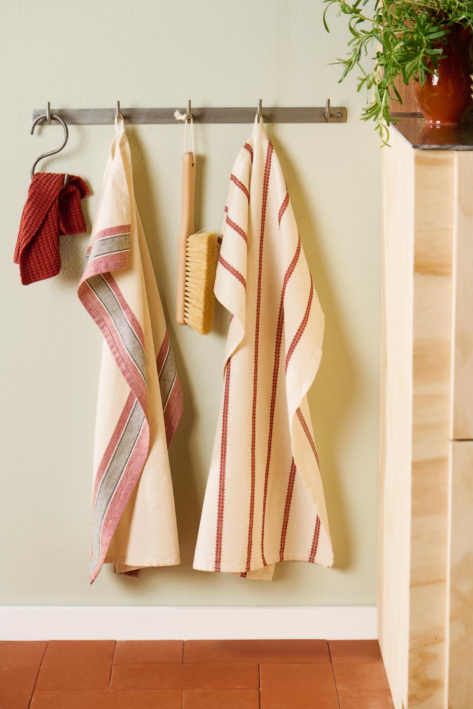 Kitchen towel, Rebecca white/red - Ib Laursen - 3