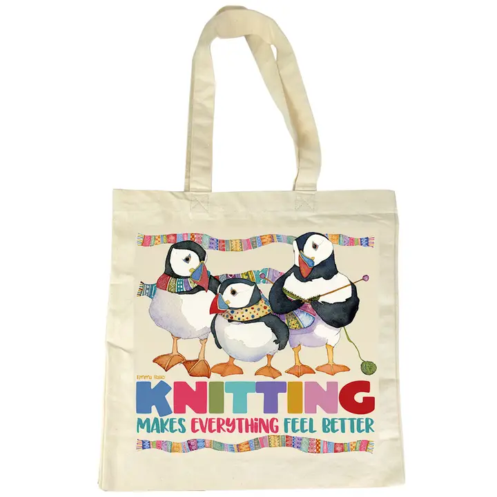 Emma Ball Canvas Bag Knitting makes everything feel better