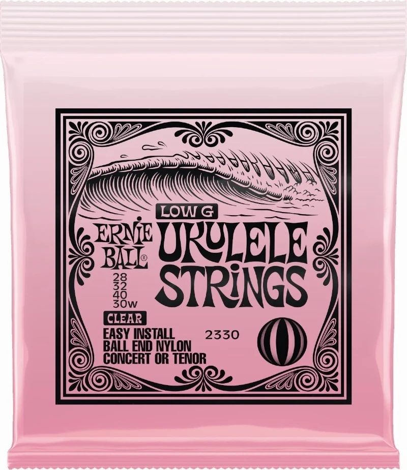 Ernie Ball 2330 Ukulele Strängar "Low G" - Clear