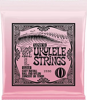 Ernie Ball 2330 Ukulele Strängar "Low G" - Clear