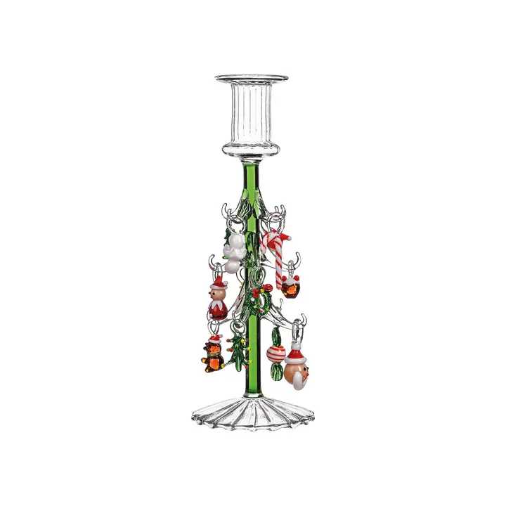 Ljusstake Gran i  Glas