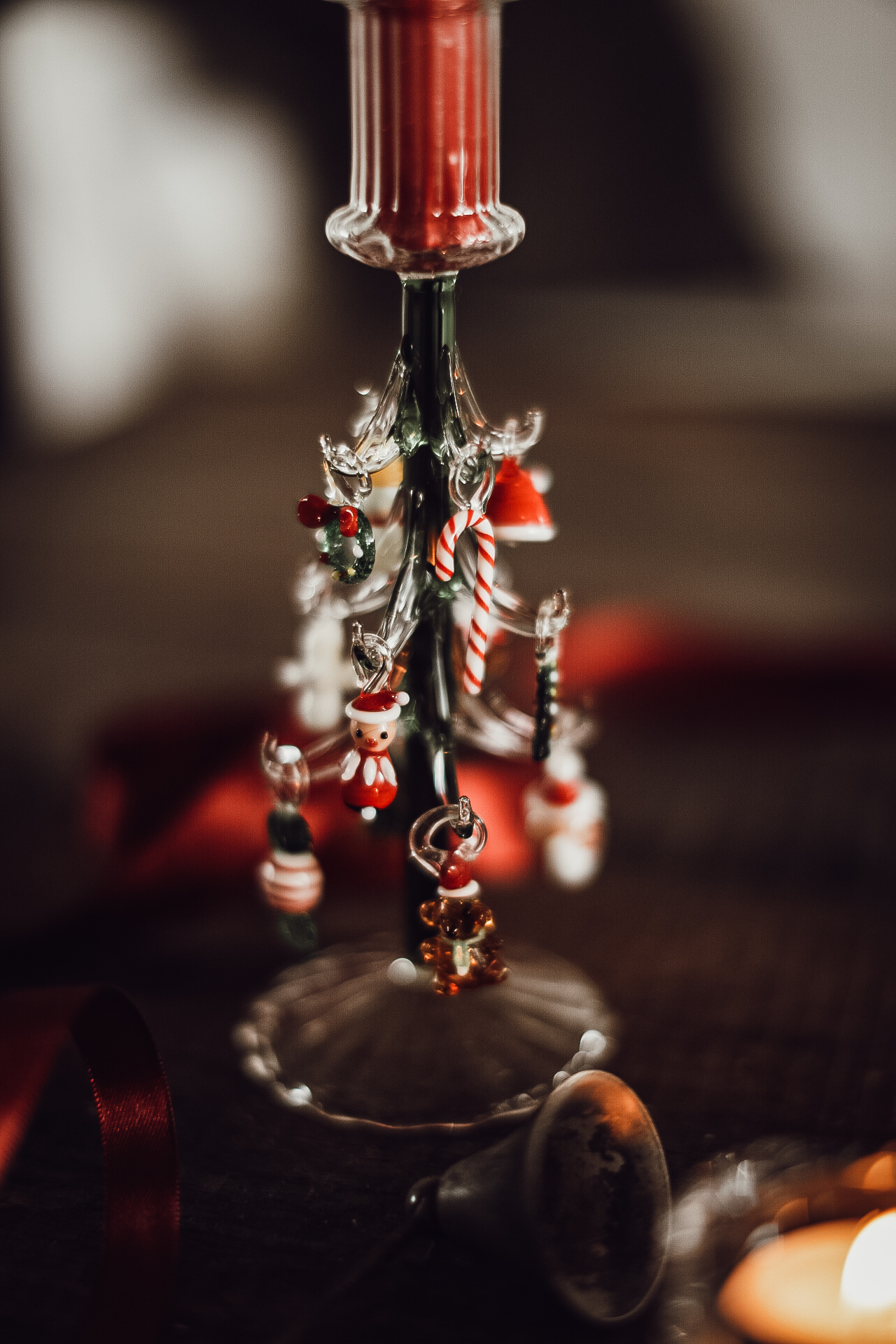 Ljusstake Gran i  Glas - 5