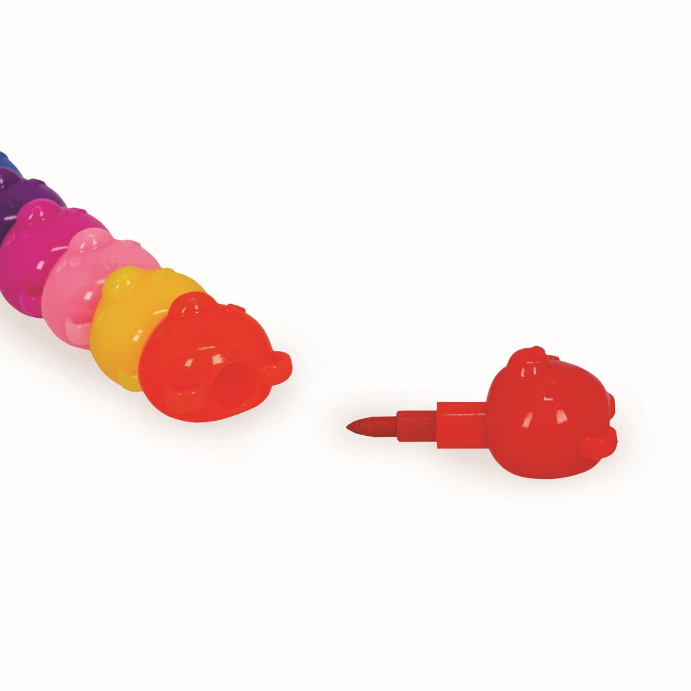 Stackable Crayons (12 stk.), Dream in colour, Teddy Bear - 4