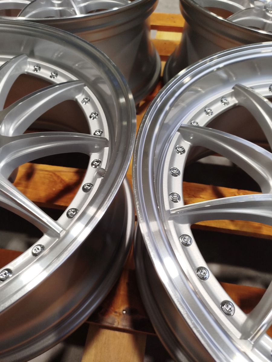 SET 4 st | 18" JR WHEELS JR41 Silver Machined Face | 5x114.3 8.5x18 ET25 72.6 - 2