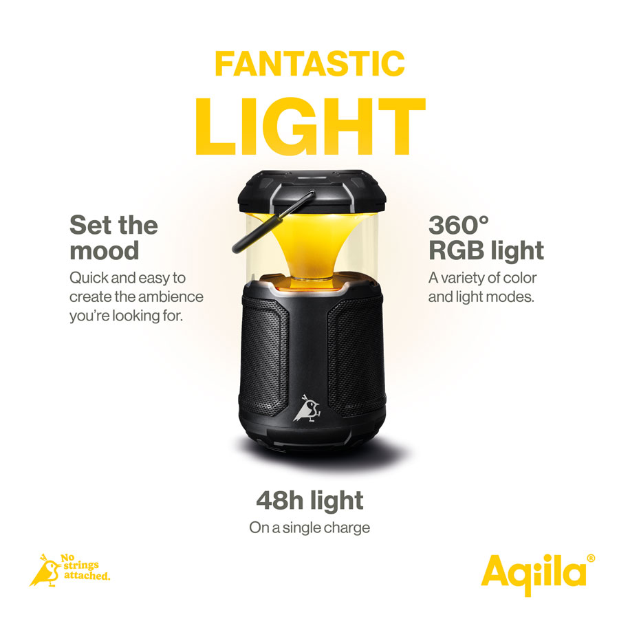 Aqiila Soundbird B10 – Dimbar LED-lampa med högtalare - 5