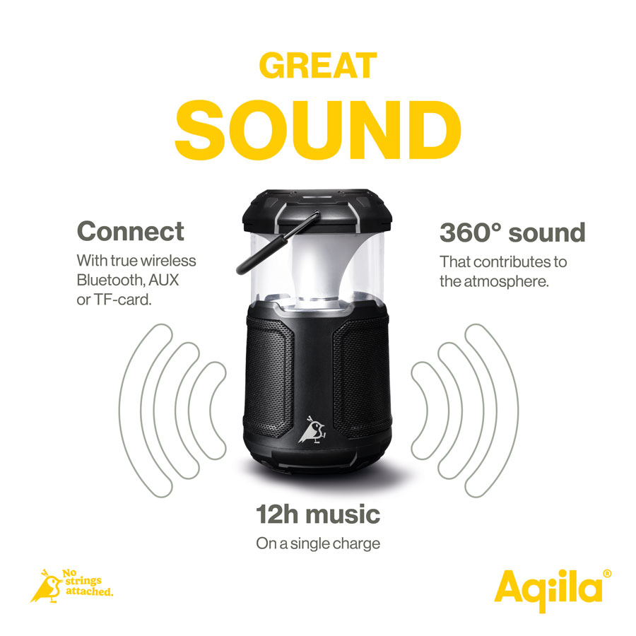 Aqiila Soundbird B10 – Dimbar LED-lampa med högtalare - 3