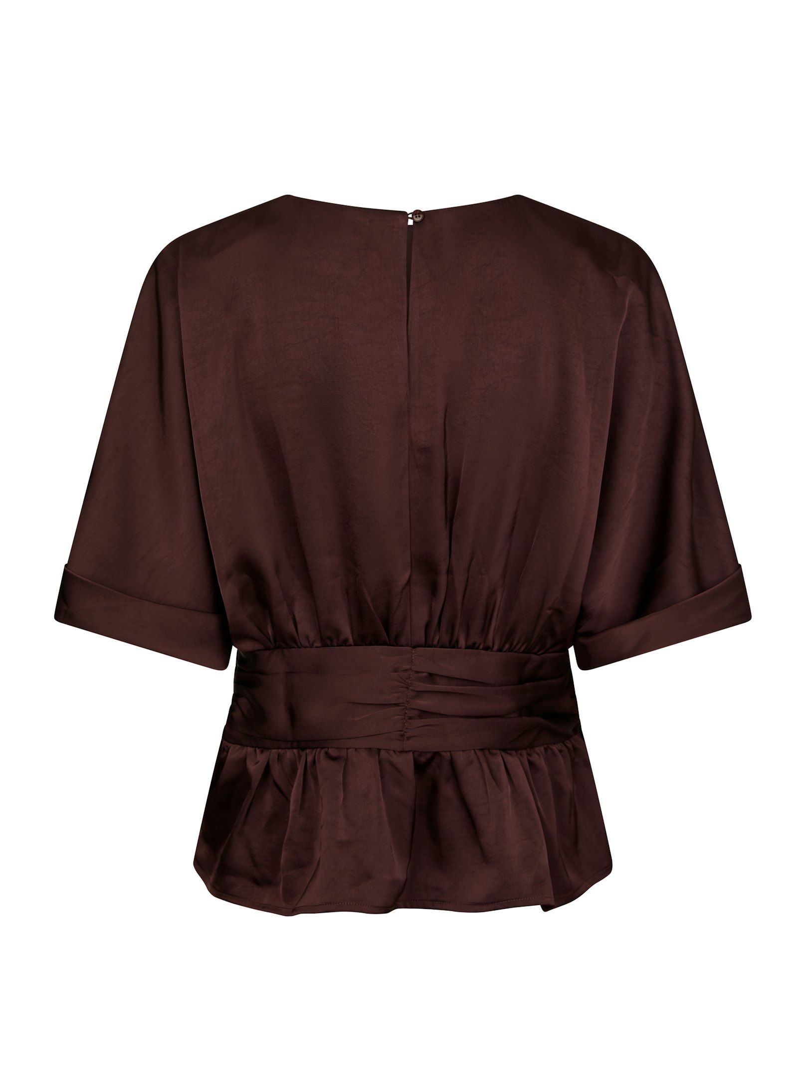 Neo Noir  - Annegret Heavy Sateen Blouse Burgundy - 6