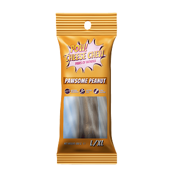 POW Cheese Chew Peanut Butter L/XL - tuggben tillverkade av mjölkprotein