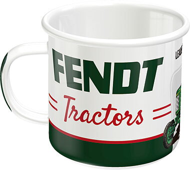 Fendt Emaljmugg 0,33l - "Fendt Tractors"- Grön/vit