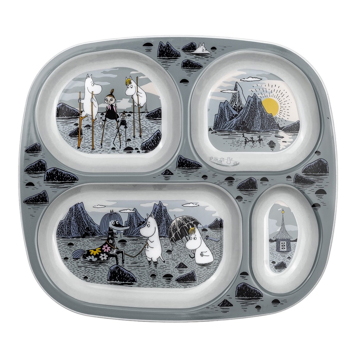Moomin - Children plate with 4 compartments