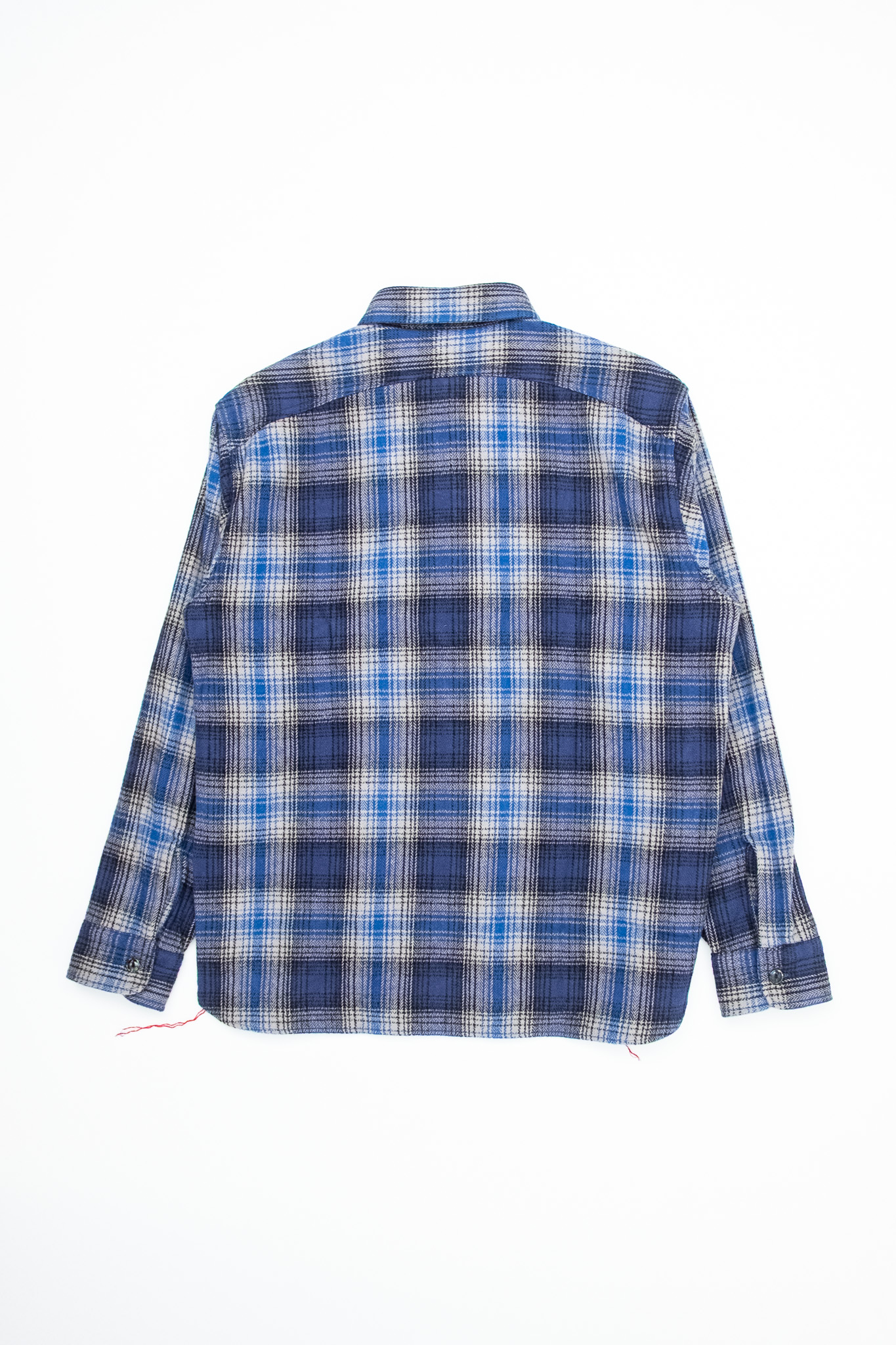 Sugar Cane - FR Herringbone Twill Check Work Shirt Navy - 3