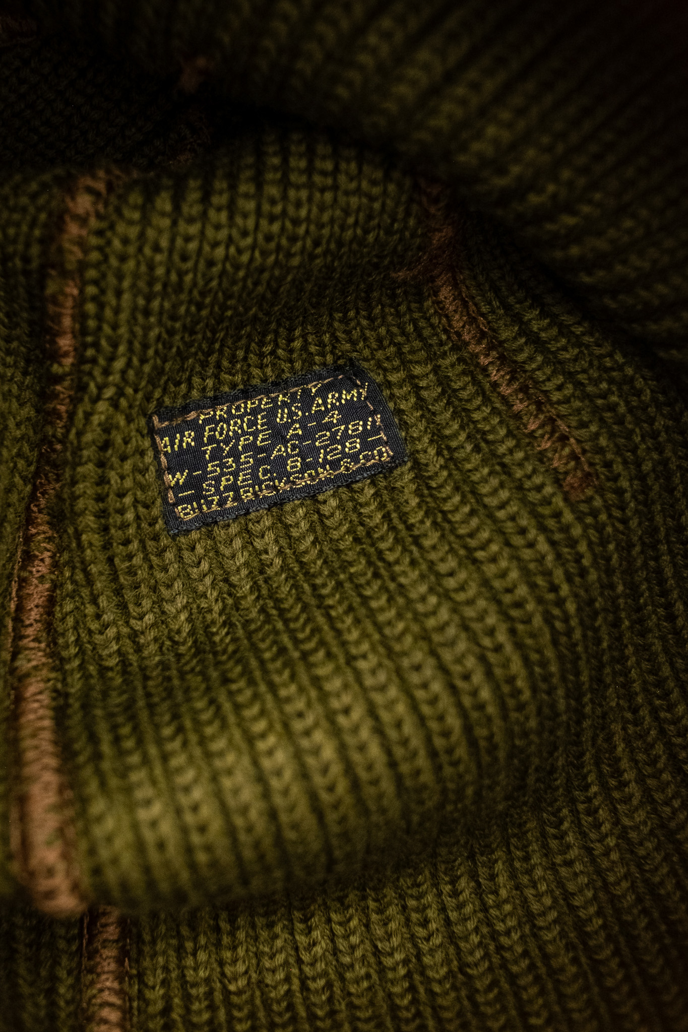 Buzz Rickson’s - A-4 Mechanic Wool Cap Olive - 5