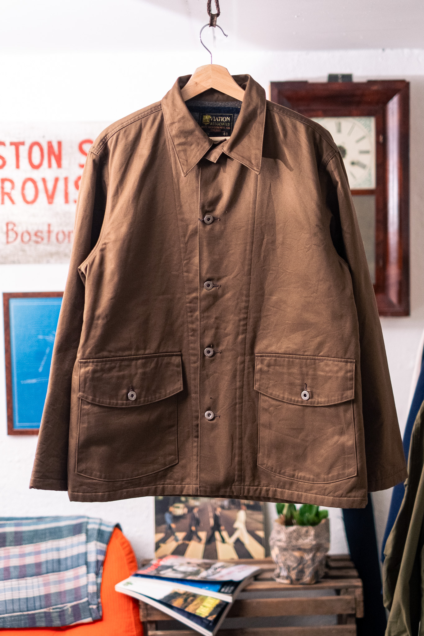 Buzz Rickson's - AA Army Working Jacket Troy Blanket Lined Brown