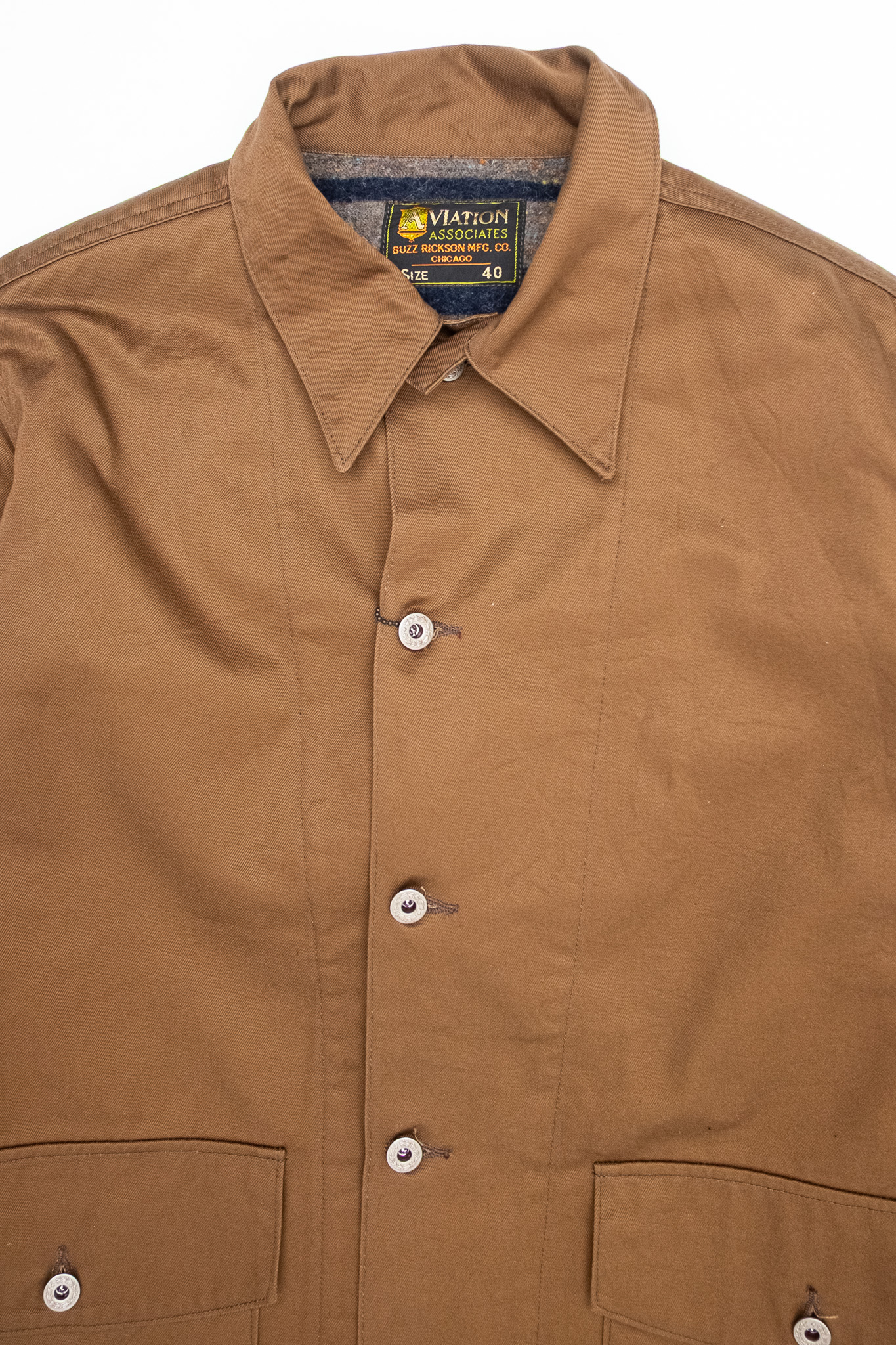 Buzz Rickson's - AA Army Working Jacket Troy Blanket Lined Brown - 4