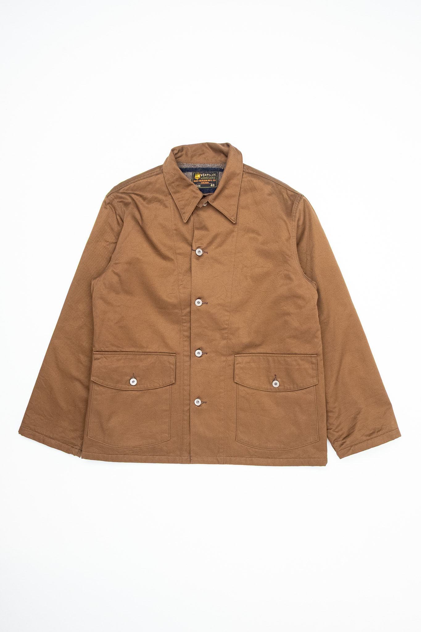 Buzz Rickson's - AA Army Working Jacket Troy Blanket Lined Brown - 2
