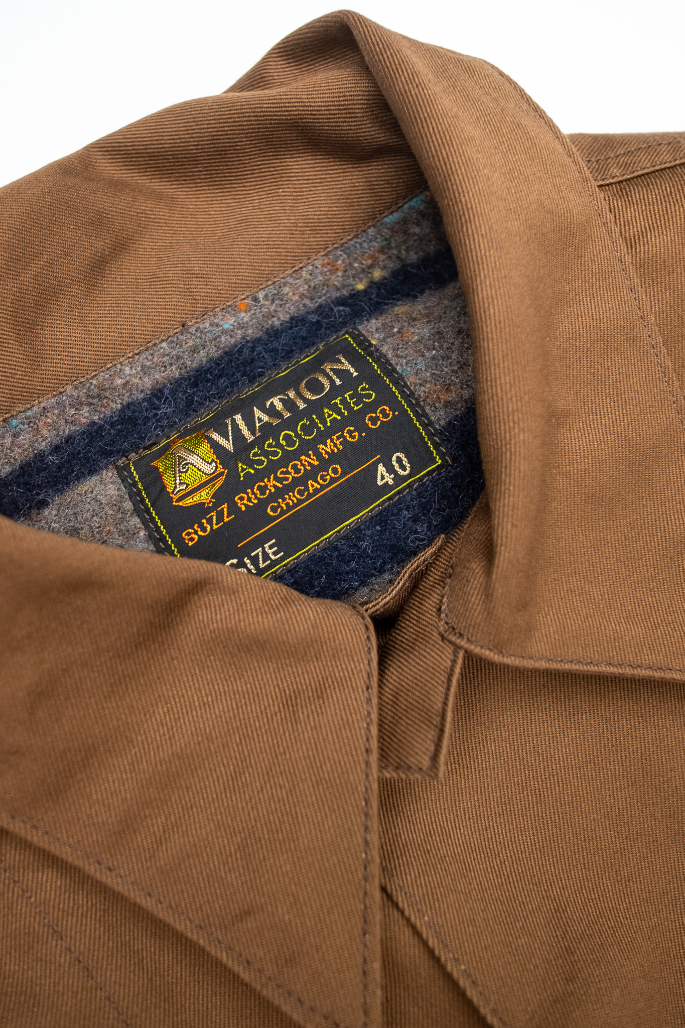 Buzz Rickson's - AA Army Working Jacket Troy Blanket Lined Brown - 5