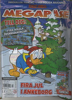 Tidningspåse nr 7 2025, Kalle Anka Megapåse med fyra roliga överraskningar