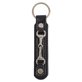 Key Ring Elico Snaffle Bit Black
