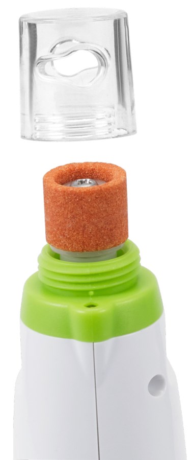 Oster Nail File Gentle Paws – White/Green – Cordless – LED Light – Battery Powered – Claw File – Quiet – Ergonomically Designed