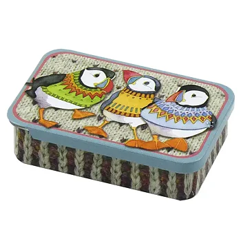 Emma Ball Plåtburk Pocket Tin Puffins i tröjor
