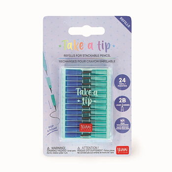 Set med Refills för Take a tip, Stackable pencils, 24 st.