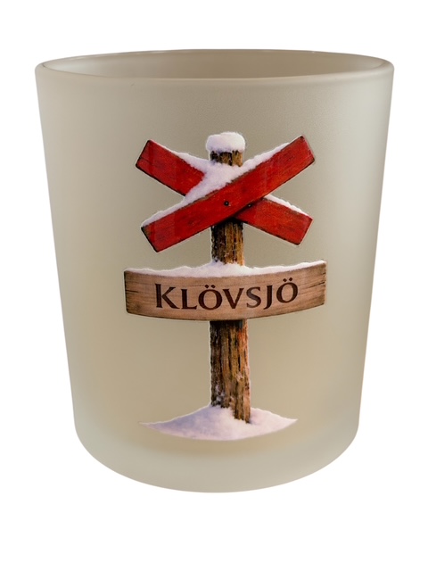 Frosted glass lantern - Led cross - 3 different motifs - 12