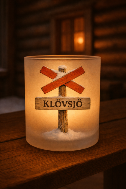 Frosted glass lantern - Led cross - 3 different motifs - 7
