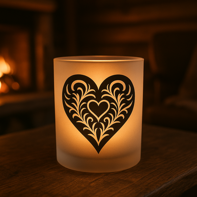 Milchglas-Laterne - 2 verschiedene Designs - 6